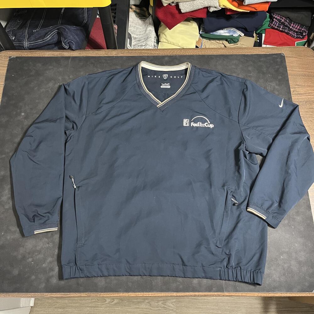 Fed Cup Golf Jacket Vintage Nike PGA Tour V Neck Pullover Windbreaker Master